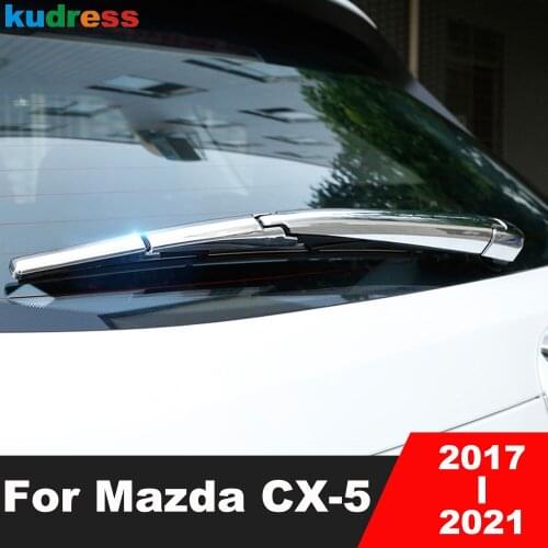For Mazda CX5 CX-5 KF 2017 2018 2019 2020 Chromed Car Rear Window Wiper Cover Clean Trim Windscreen Garnish Exterior Accessories