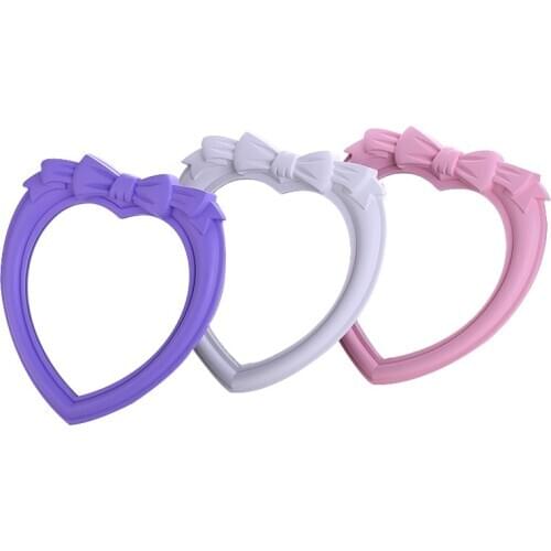 Bow heart desktop HD makeup mirror/hanging mirror, living room room decoration mirror