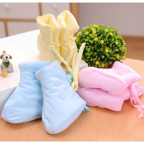 Baby Boy Girl Socks Toddler Shoes Solid Prewalkers Booties Winter Soft Anti-Slip Warm Newborn Infant Crib Shoes Moccasins