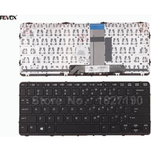 New US Laptop Keyboard For HP Pro X2 612 G1 BLACK FRAME BLACK Win8 PN:766640-001 Repair Notebook Replacement keyboards