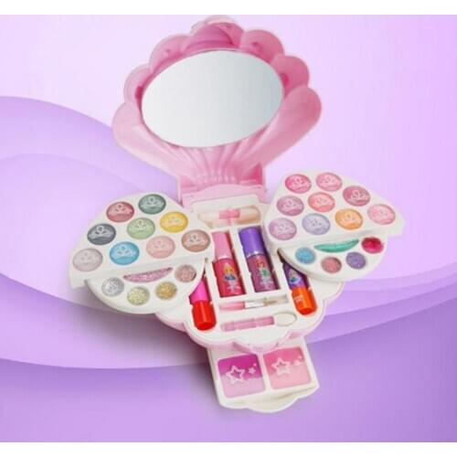 Novelty Multi-Layer Shell Shape Makeup Case Cosmetic Set Palette Girls Play Toy