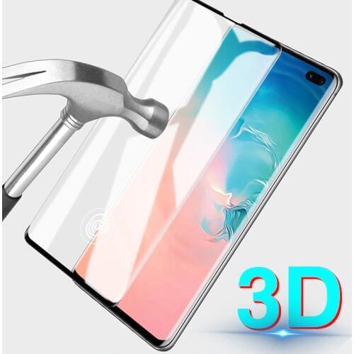Original 3D Protective Glass For Samsung Galaxy S10e Case Cover Tempered Glass For Samsung S10 Plus S9 Plus fingerprint S10 Fi