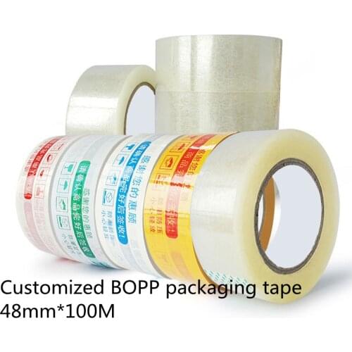 Custom BOPP Packing Tape for Carton Sealing Clear Boop Packaging Tape With One Or Two Color Printed