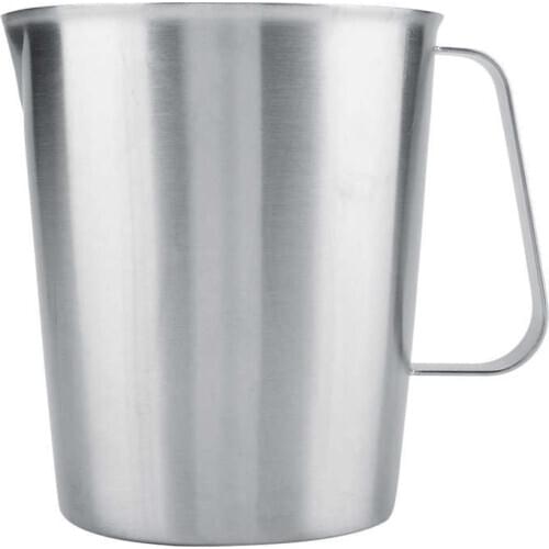 Portable 2000ml Large Stainless Steel Measuring Cup Mug Milk Frothing Pitcher Jug for Latte Coffee Water Mugs