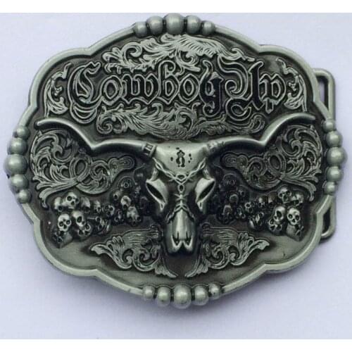 Cowboy Up Bull Belt Buckle JF-BY321 suitable for 4cm wideth belt with continous stock