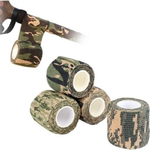 Tactical Camo Tape Outdoor Hunting Shooting Stealth Tape 5cm*4.5M Self-Adhesive Camouflage Tape Rifle Gun Stretch Wrap Cover