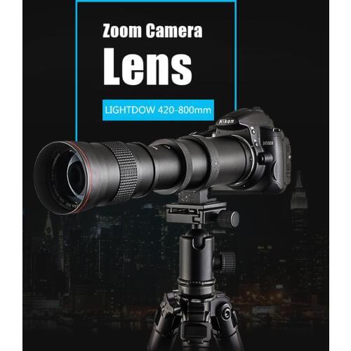 Mcoplus 420-800mm F8.3-16 Super Telephoto Lens Manual Zoom Lens for Nikon D7100 D5300 D5100 D3200 D750 D3100 D90 DSLR Camera