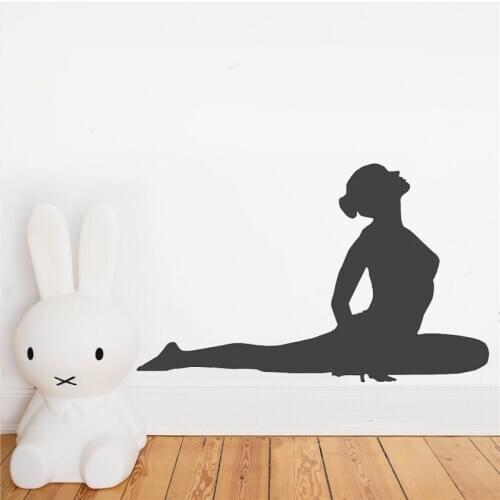 Yoga Vinyl Wall Sticker for girl room decoration Decal Bedroom Relax Bathroom Livingroom Wall Art home decor Decal HY654