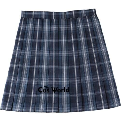[ShuGe] Girls Summer High Waist Pleated Skirts Plaid Skirts Women Dress For JK School Uniform Students Cloths
