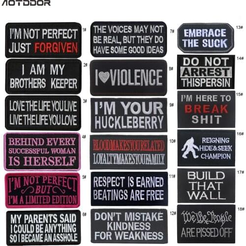 Funny Biker Saying Patch Tactical Military Patches Appliques Emblem Embroidered Badges For Clothing Backpack Cap Bags