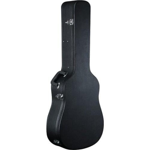 PVC leather Velvet with foam lining guitar wood box hard box higher quality