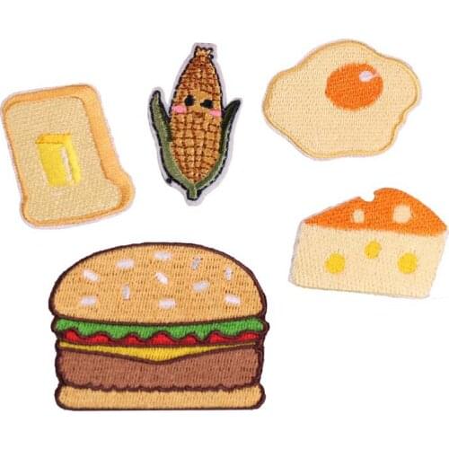 1pcs Food Theme Embroidered Patches Sew On Applique Badge Accessories Decoration Childrens clothing Handbag Patch