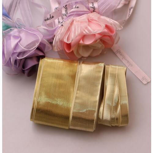 5YARD 9mm-4cm handmade gold bar with metallic luster, excellent wedding gift, Christmas invitation, decorative gift 67