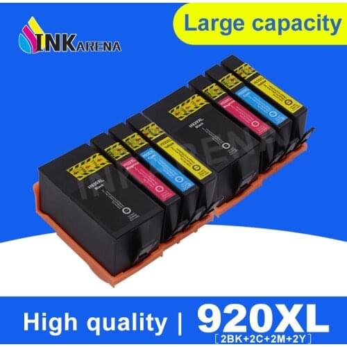 INKARENA 8PCS Printer Ink Cartridge Replacement For HP 920 XL 920XL Officejet 6000 6500 6500 Wireless 6500A 7000 7500 Cartridges