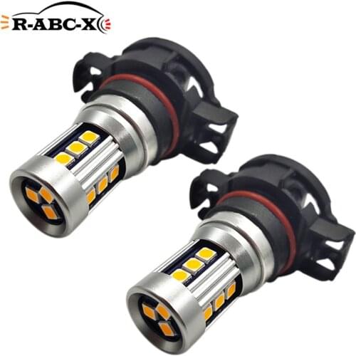 2 pcs 3030smd ps19w led fog light bulb car fog lamp driving lamp DRL Auto Replacement bulb 10-30V 12V 24V yellow amber 450lm