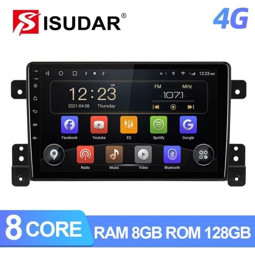 ISUDAR T72 QLED Android 10 Car Radio For Suzuki Grand Vitara 3 2005 2006-2015 GPS Multimedia 8 Core RAM 6G 4G Carplay No 2din