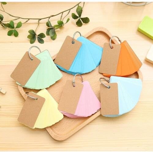 90 Sheets Loose-leaf Memo Pad Colored Word Blank Notepad Planner Message Cards Office School Supplies Stationery