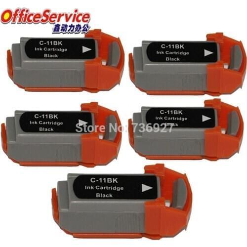 5 Black BCI11 BCI-11 BCI-11BK Compatible ink Cartridge For Canon BJC-50 BJC-55 BJC-70 BJC-80 BJC-85 BJC-85PW inkjet printer