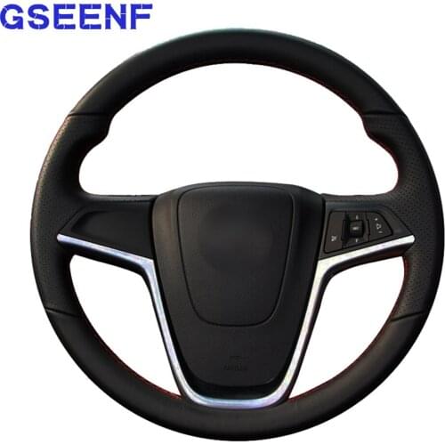 DIY Car Steering Wheel Cover Black PU Artificial Leather For Opel Astra J Mokka X Zafira C Insignia A CT Ampera I
