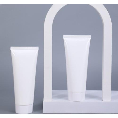 10Pcs Empty 100ML Cosmetic Tube for Shampoo Lotion soft white Packaging Containers Cream Emulsion refillable bottle