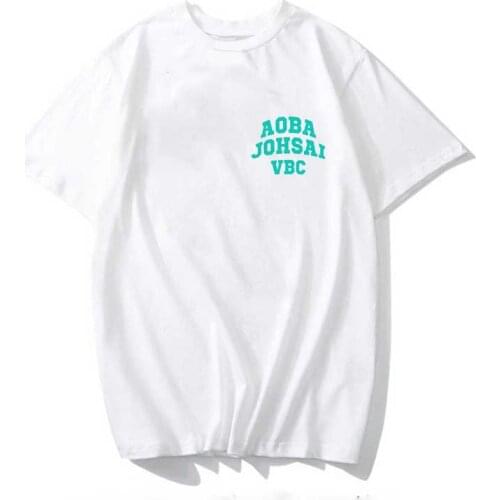 Haikyuu Aoba Johsai VBC Uniform T Shirt Men Kawaii Summer Tops Cartoon Karate Graphic Tees Tee Shirt Unisex Harajuku Shirt Male