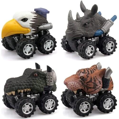 Triceratops Pterosauria Animal Children Gift Toy Dinosaur Model Mini Toy Car Gift Pull Back Cars Toy Childrens Day Gift Toy