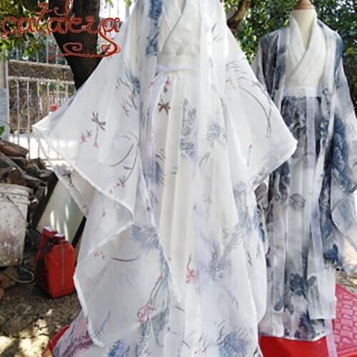 Cateleya Bjd Doll 1/3 1/4 Baby Clothes Uncle Ancient Costume Hanfu Big Sleeve Shirt Ink Ancient Style Crane Custom