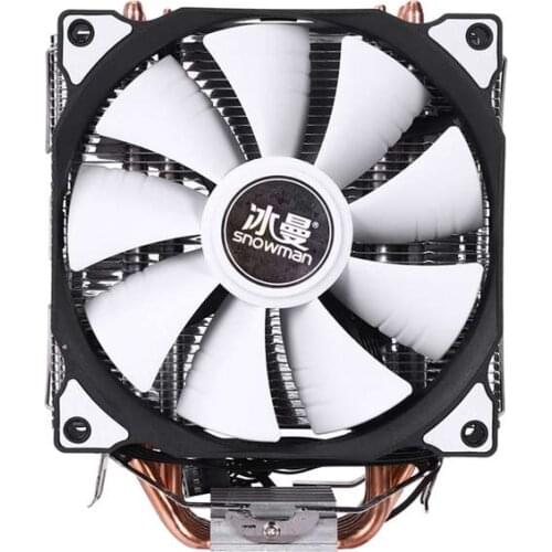 SNOWMAN 4PIN CPU cooler 6 heatpipe Double fans cooling 12cm fan LGA775 1151 115x 1366 support Intel AMD