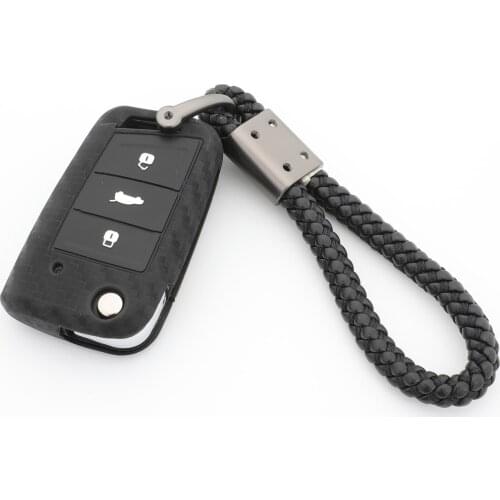 Kutery 10PCS Carbon Fiber Silicone Remote Key Case Cover For VW Polo Golf 7 Tiguan For Skoda Octavia For SEAT Leon 2015 Protect