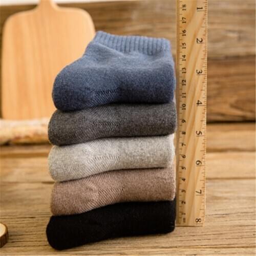 Men And Women Medium Tube Terry Socks Cotton Flannel Thickened Towel Warm High Quality Pure Color Socks Wholesale 10pair/lot