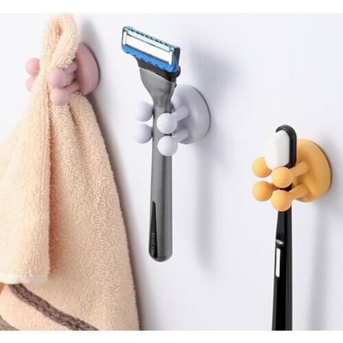 Bathroom Household Seamless Hook Office Hook Wall Bathroom Paste Hook Kitchen Sticky Hook Waterproof Storage Hook