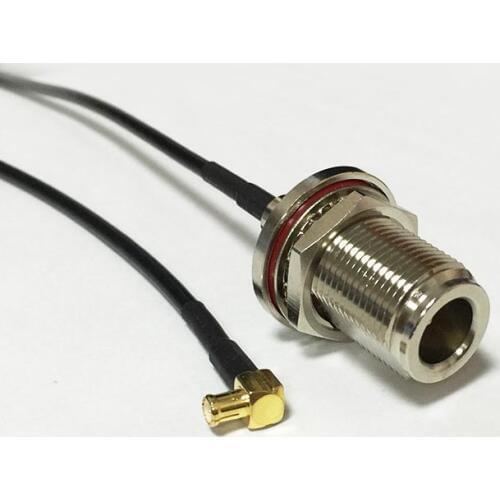 New N Female bulkhead nut Switch MCX Male Plug Right Angle pigtail cable RG174 Wholesale 20CM 8" Adapter