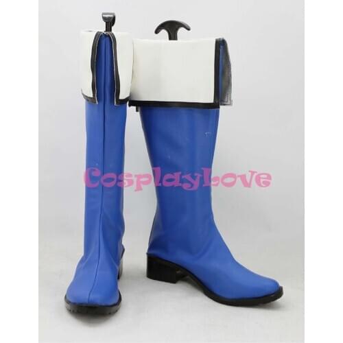 Kyokai no Kanata Nase Mitsuki PU Leather Cosplay Shoes Boots Color Hand Made Custom-Made For Halloween Christmas
