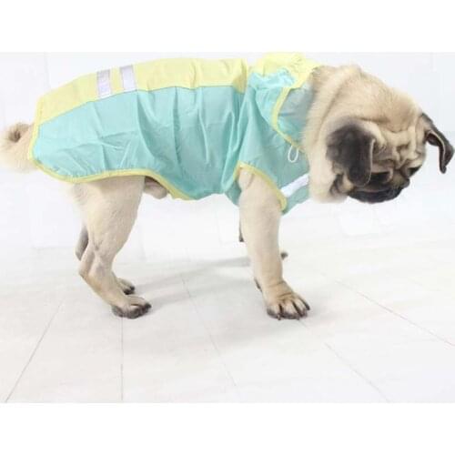 Outdoor Pet Dog Raincoat Hoody Reflective Stripe Jackets Dogs Rain Coat Cats Body Covers