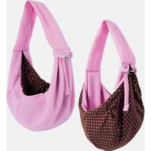 Outdoor Travel Portable Fleece Dog Carrying Bag for Puppy Kitten Breathable Solid Color Carriers Single-shoulder Pet Supplies