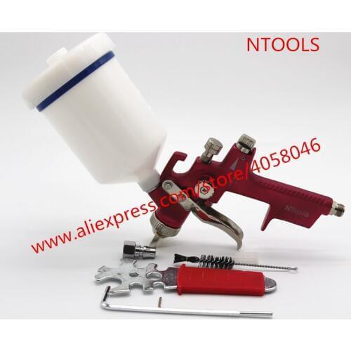 Free freight spray gun HVLP SPRAY GUN gravity feed stainless steel nozzle 1.3mm 1.6mm auto Car face Paint spray gun