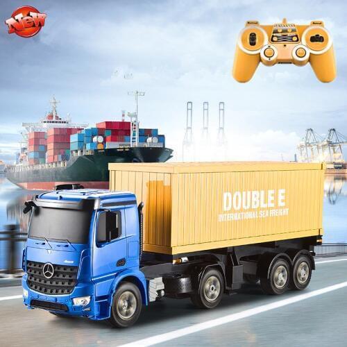 Boy Gift Wireless Control Electric RC Truck Model 1:20 61CM Fully automatic Big Flatbed Truck Vehicle Container transport Truck