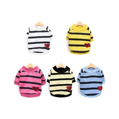 Stripe Dog Clothes for Dogs for Winter Love Pattern Dog Pullover Clothes Pets Dog Sweater Dog Clothes for Medium Dogs Soft