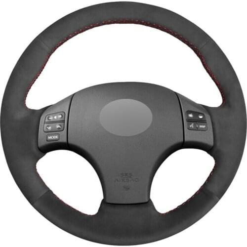 Hand-stitched Black Suede No-slip Car Steering Wheel Cover for Lexus IS IS250 IS250C IS300 IS300C IS350 IS350C F SPORT