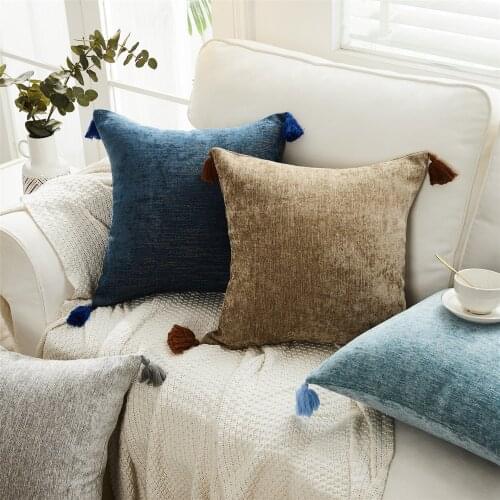 Chenille Home Decorative Throw Pillow Rustic Pillow Cover Multicolor Pillow Case Sofa Cushions