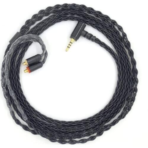 MMCX Replacement Earphone Cable for SE215 SE535 SE846 UE900 Headphone Silver Plated Upgrade Line for HiFi Earphone