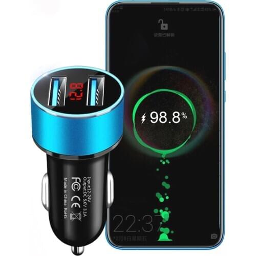 Stylish Mini Dual USB Dual Port Car Lighter Socket Charger Adapter Plug for Porsche 911 918/Cayenne/Macan/Macan S/Panamera/Caym