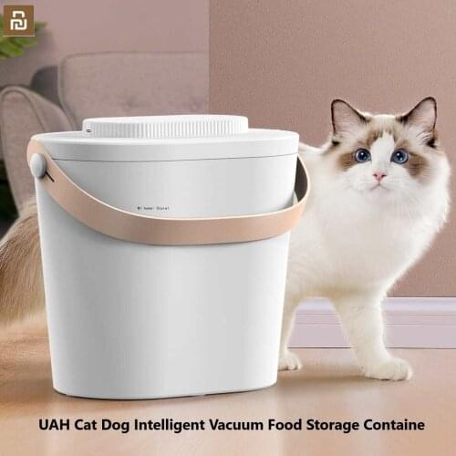 Mijia UAH Cat Dog Intelligent Vacuum Food Storage Container Smart Sealed Pet Food Box Waterproof Multifunctional Keeps Fresh