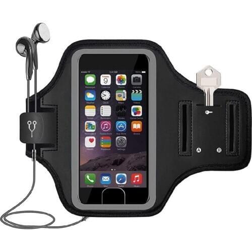 Water Resistant Cell Phone Armband Case with Key Holder for Gym