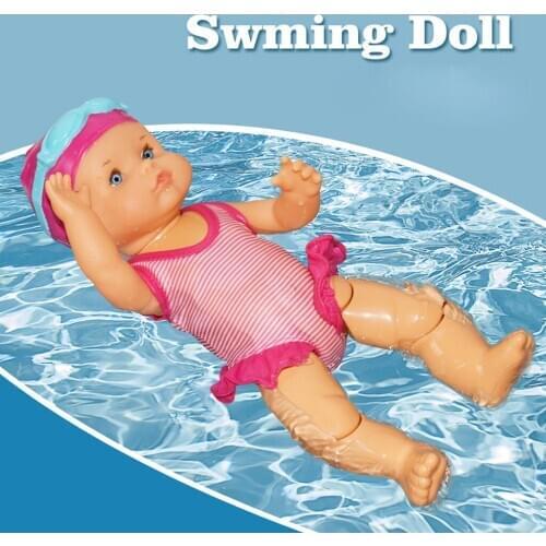 Water Fun Swimming Pool For Waterproof Electric Doll Best Gift Toy For Children Safety Plastic Simulate Swimming Dropshipping