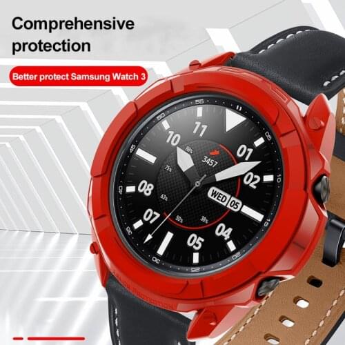 Smartwatch Protective Shell For Samsung Galaxy Watch3 Armor Protective Shell Rotatable Ring 41mm R850 Anti-drop Shell 45mm R840