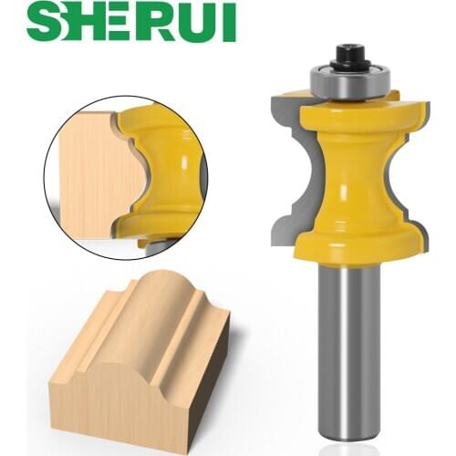1PC 1/2" 12mm Shank Bullnose with Bead Column Router Bit Line knife Woodworking cutter Tenon Cutter for Woodworking Tool
