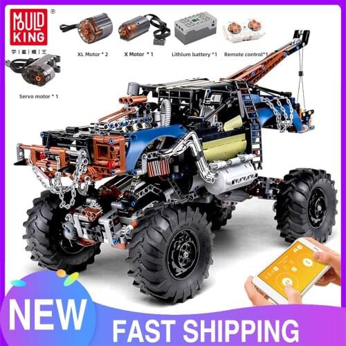 MOULD KING 18006 High-tech Remote Control Motorized Rebel Tow Truck Building Blocks Bricks Assembly Kids Christmas Gift