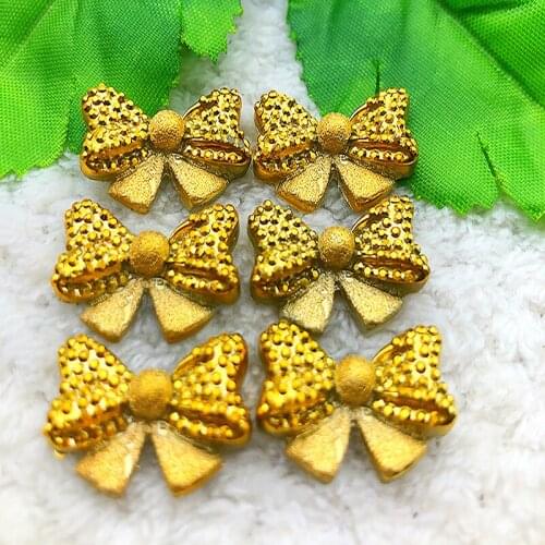 20PCS14mm*22mm White Flatback Bow Tie Resin Rhinestone DIY Decoratio