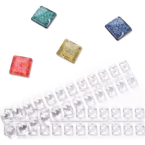 Square False Nail Display Tips Clear Nail Art Polish Display Tips and Home DIY Gel Polish Practice Display Art Tips Nail Sample